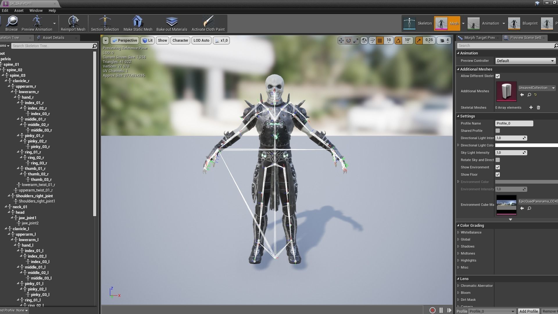 Skeleton 1 wearing armor and holding sword Low-poly 3D model_20