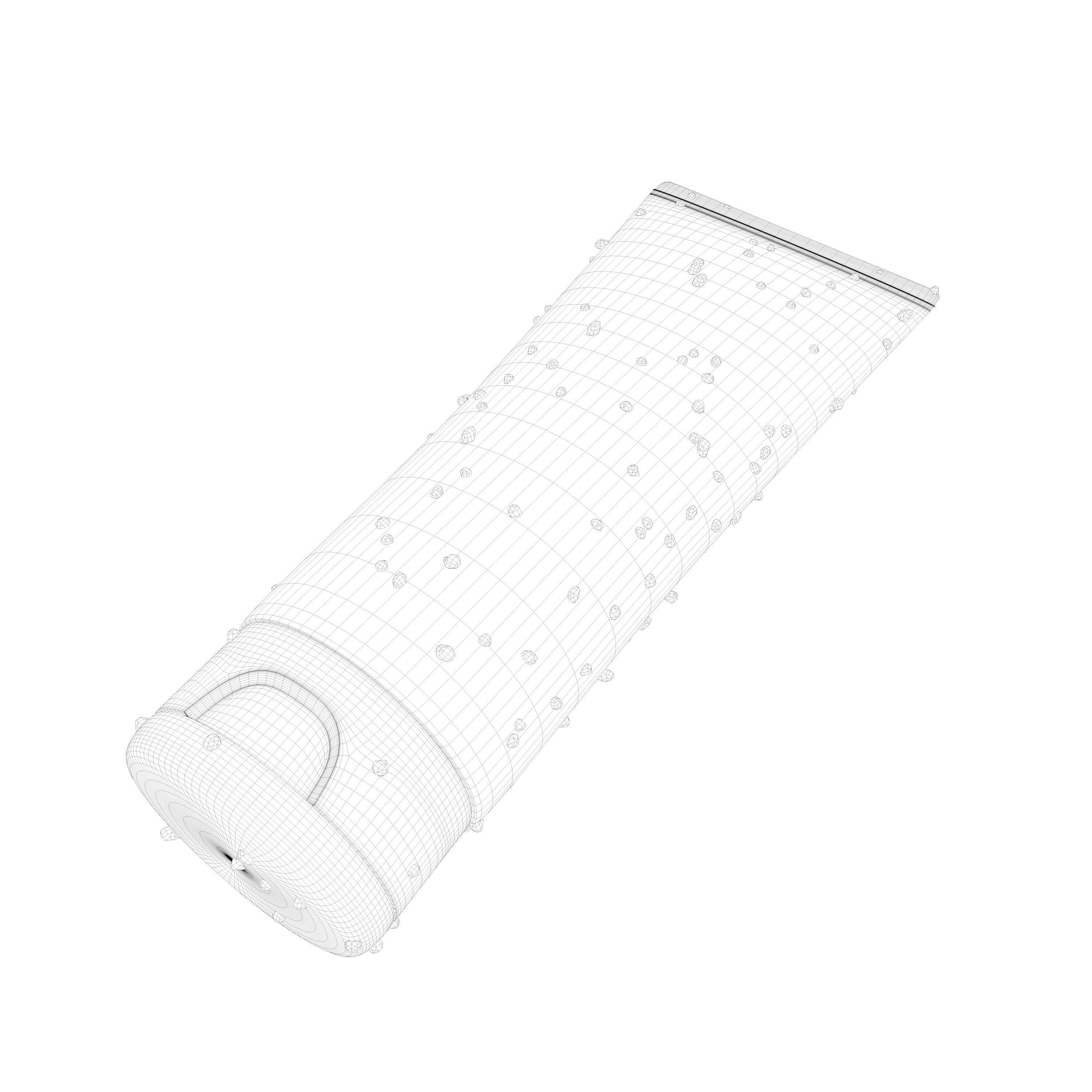 Face wash cosmetic packaging tube 3D model_7