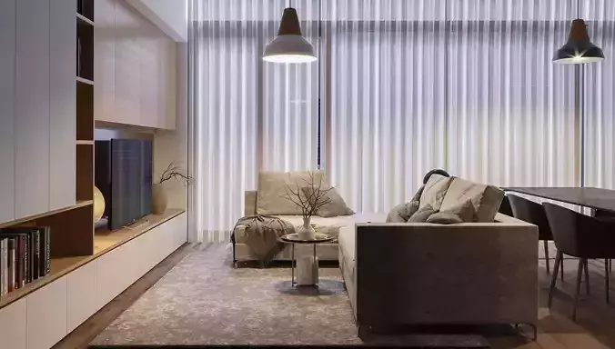 Apartment Interior Scene 03 3D Model