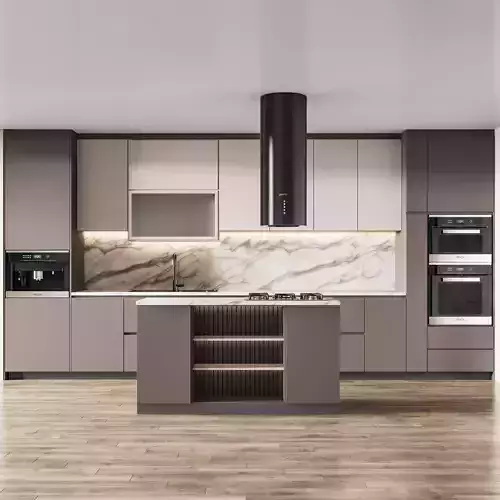 Kitchen015 modern kitchen with marble counter tops