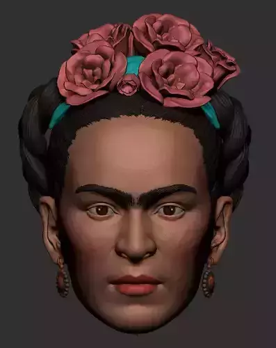 Frida kahlo head 3D print model