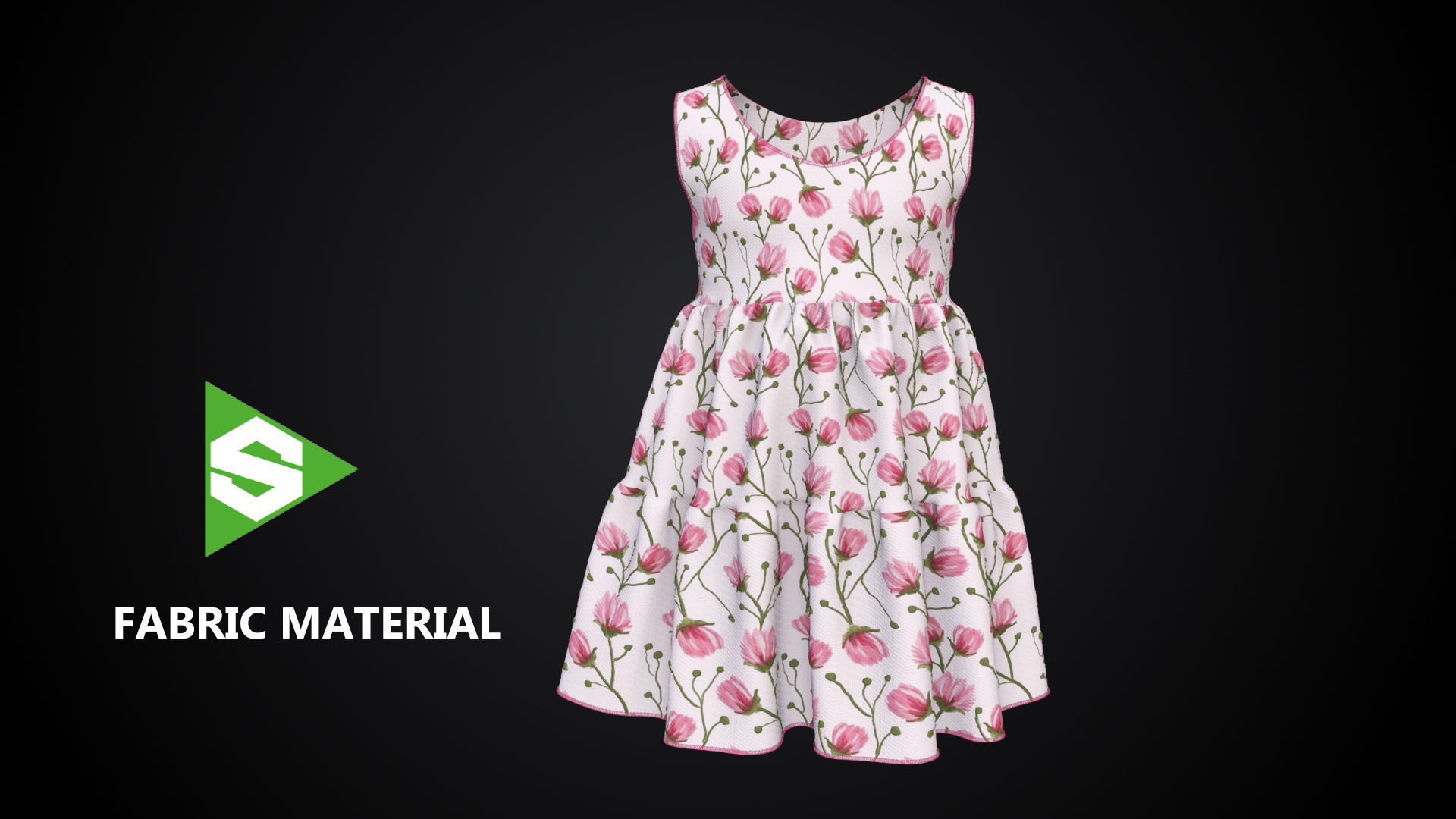 Fabric Material Flowers Texture_1