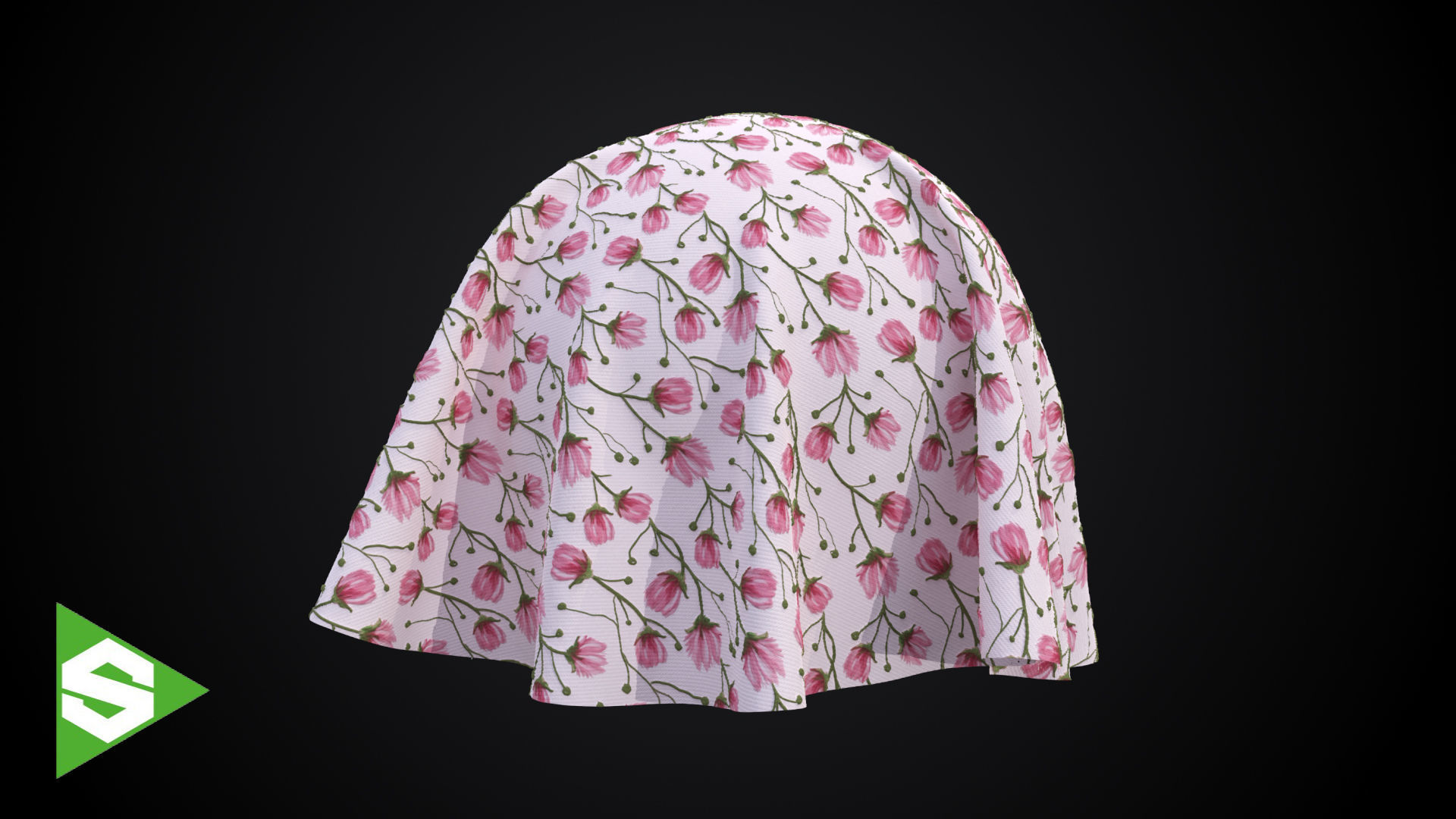 Fabric Material Flowers Texture_2