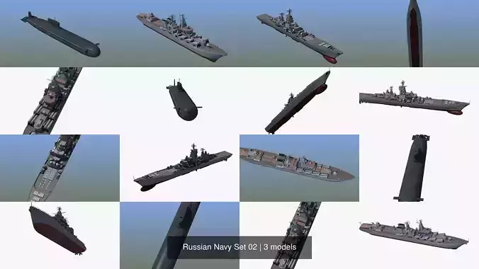 Russian Navy Set 02 3D Model Collection