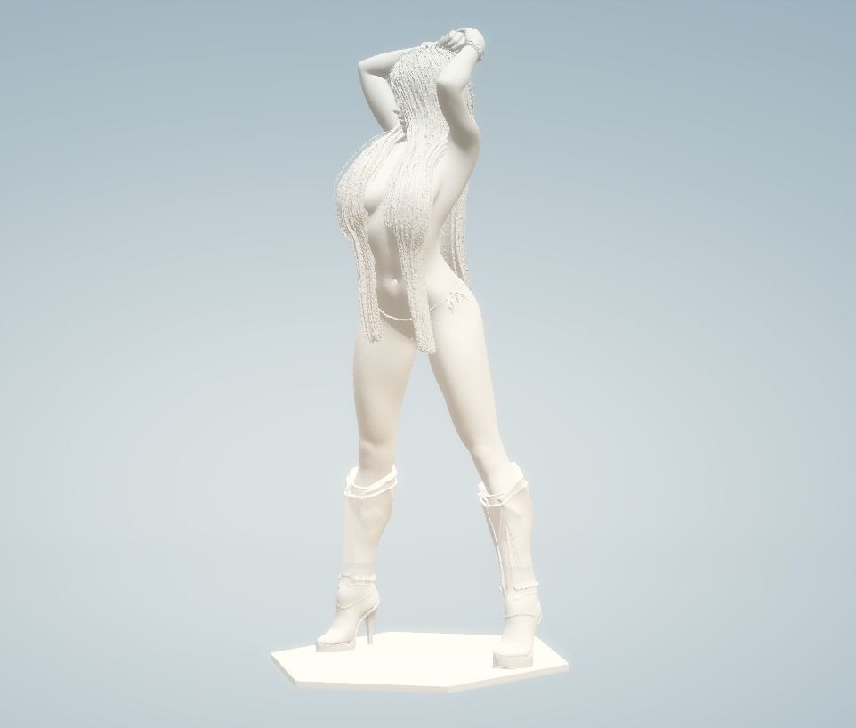 Sexy girl statue 3D model Printable STL 3D print model_1