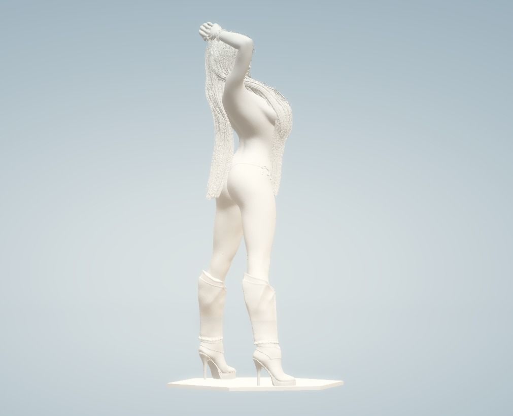 Sexy girl statue 3D model Printable STL 3D print model_3