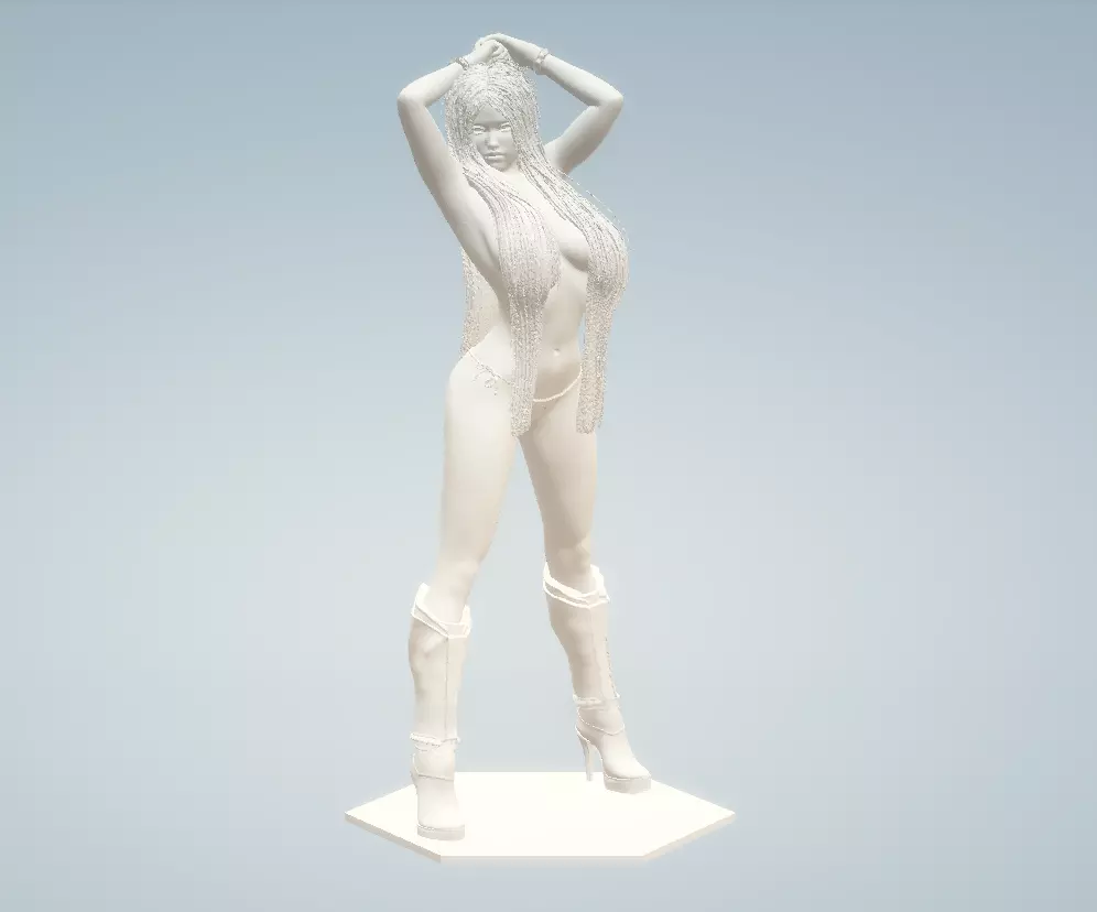 Sexy girl statue 3D model Printable STL 3D print model_0