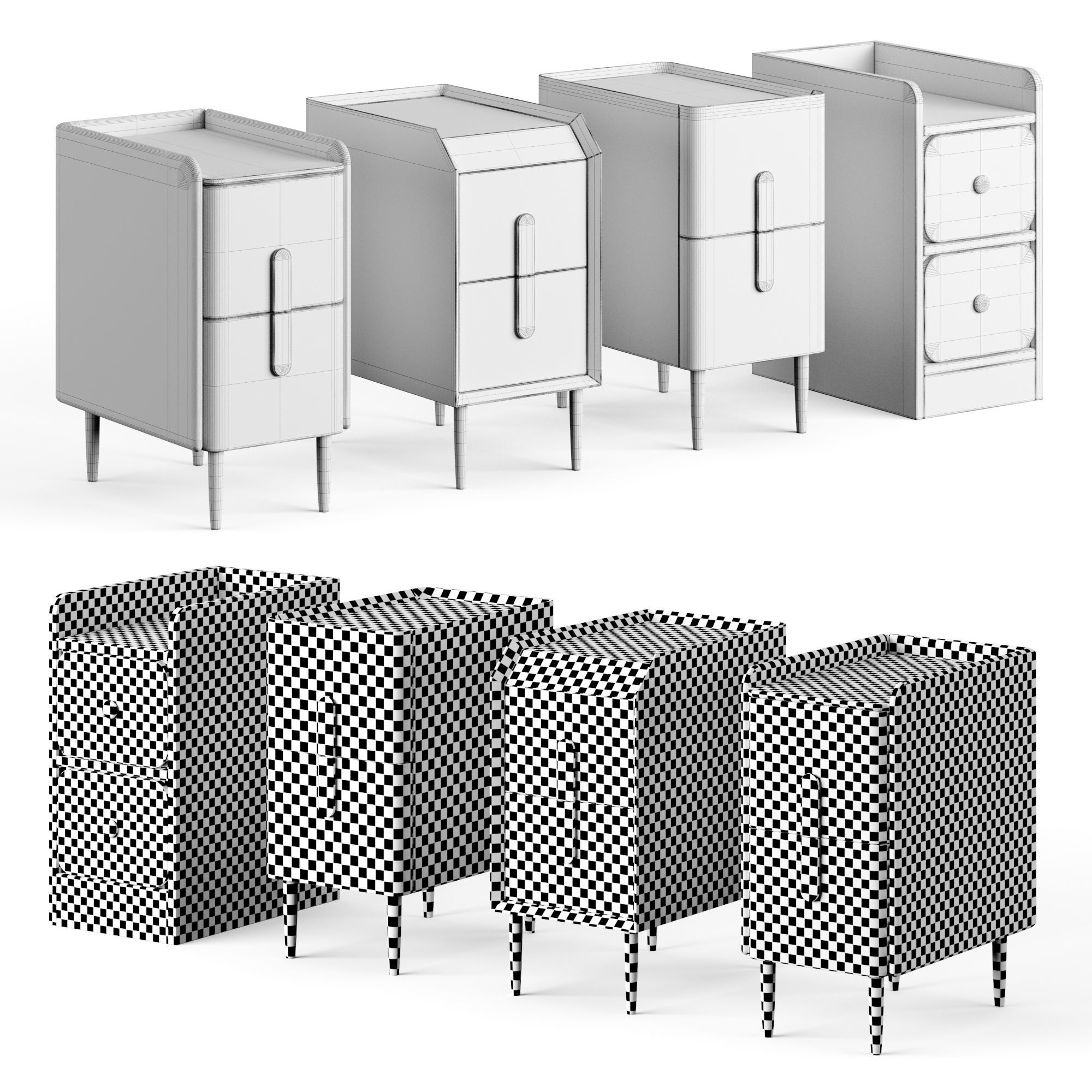 Ultra-Narrow Bedside Tables Aliexpress 3D model_6