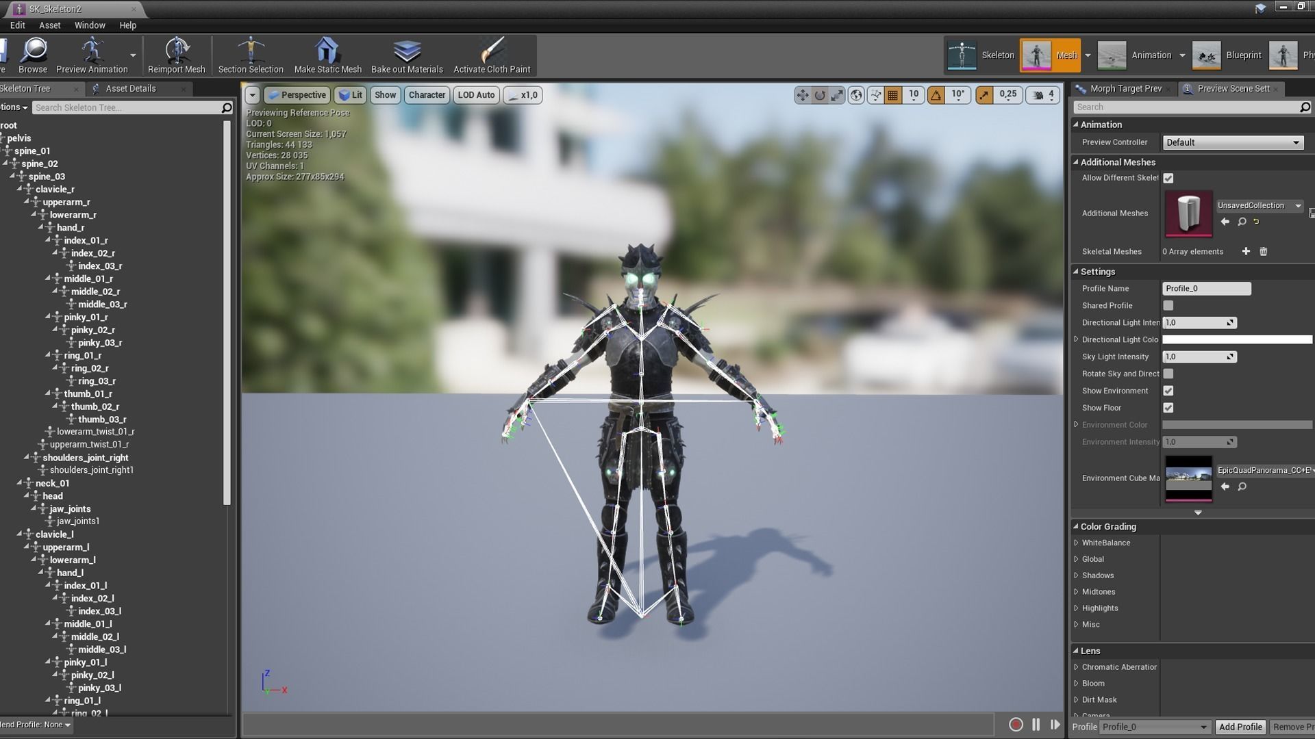 Skeleton 2 knight in armor Low-poly 3D model_21