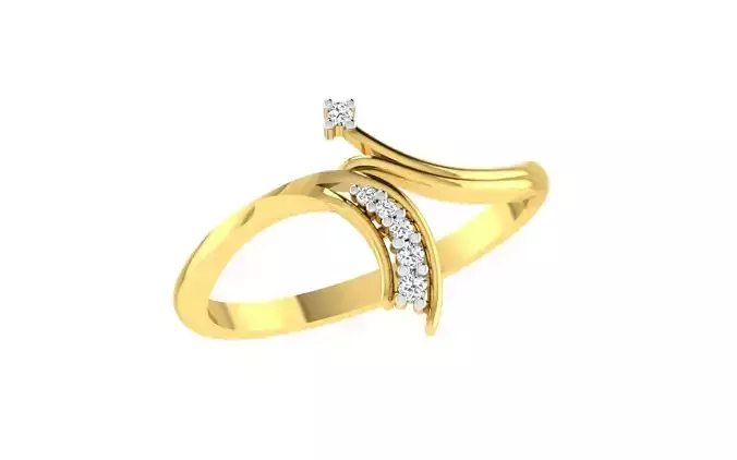 Solitaire Women Engagement Bypass Rings