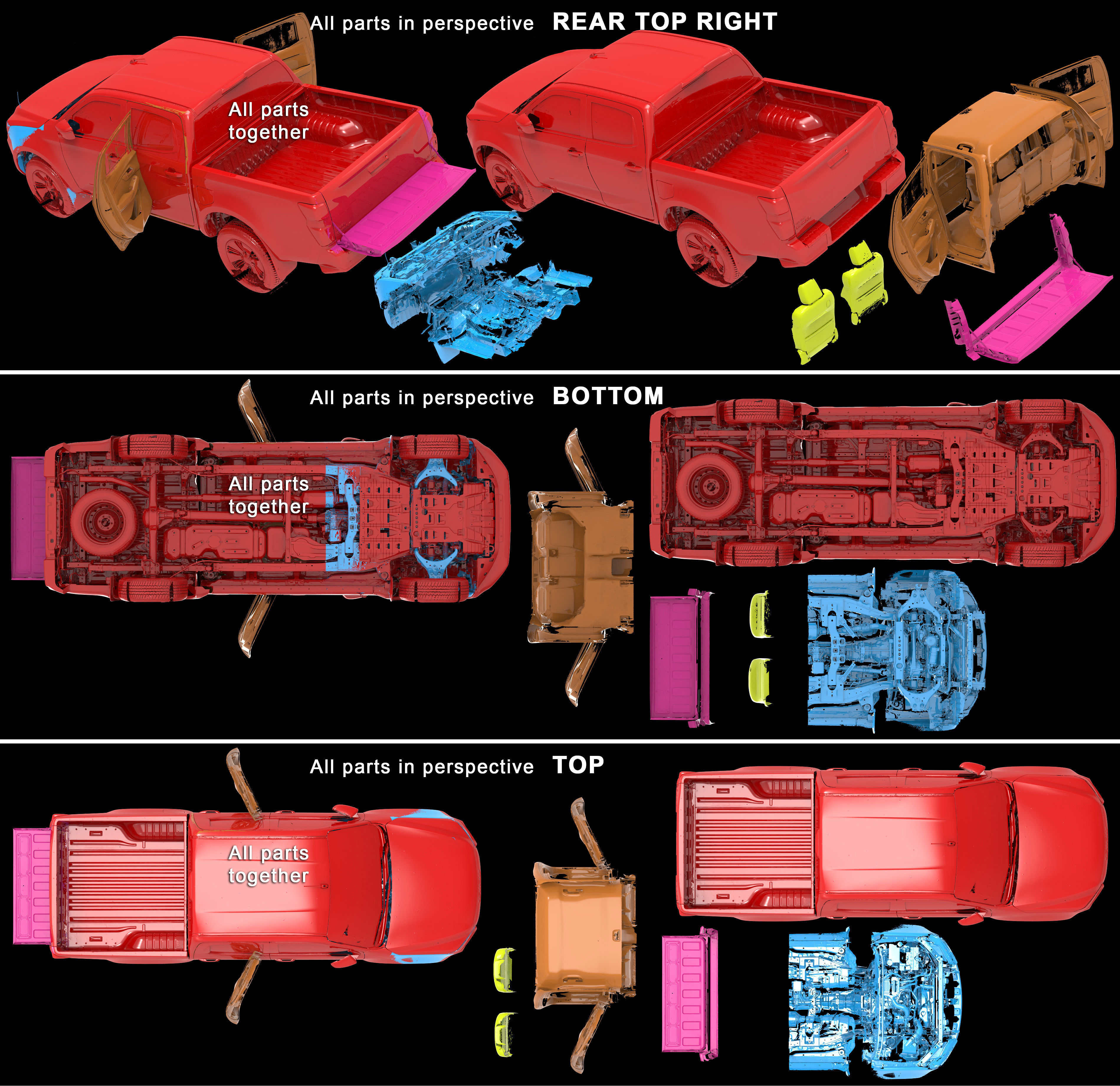 Isuzu D-Max DC EU 2020 Series Native multiple 3D Scan 3D model_4