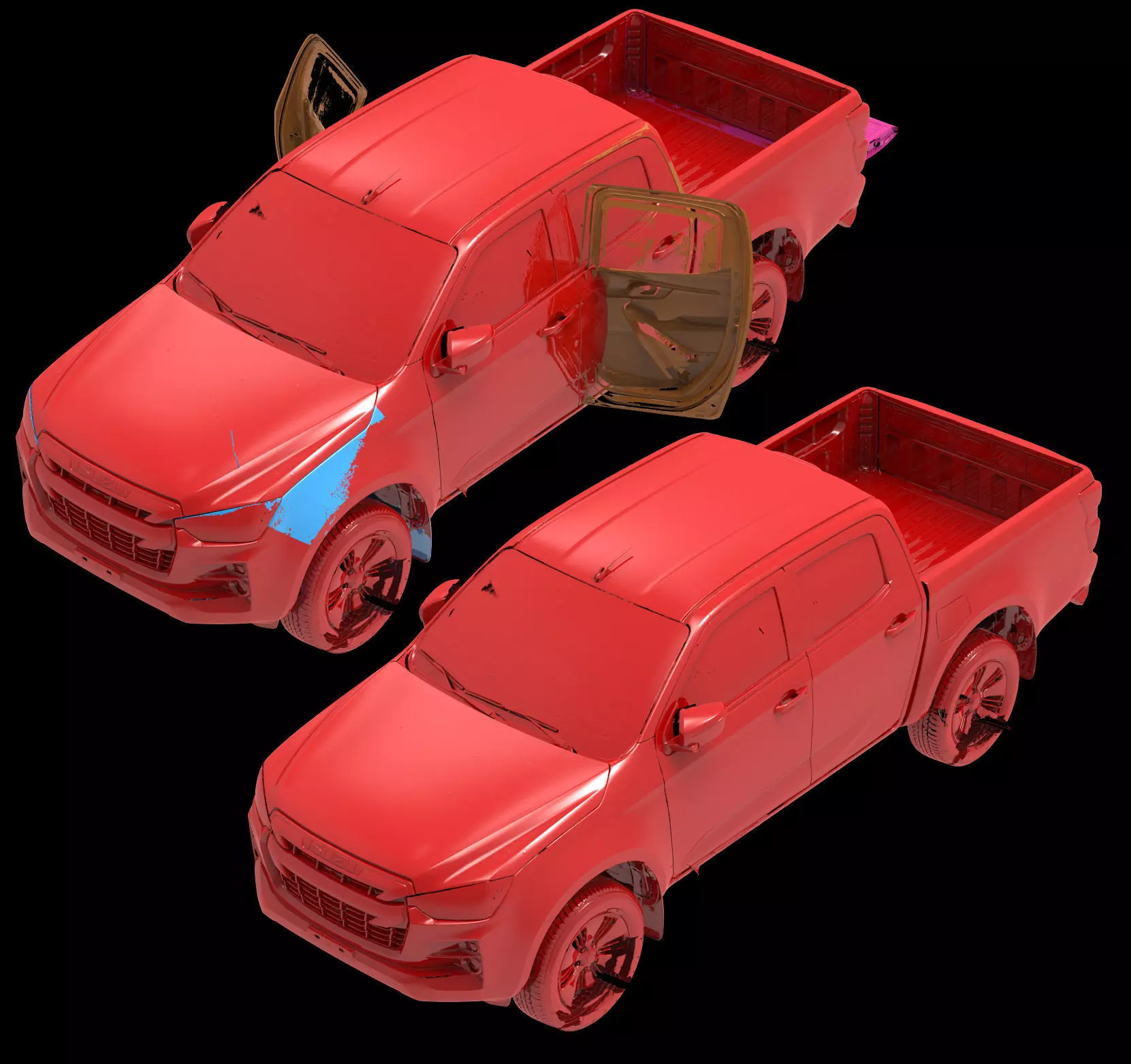 Isuzu D-Max DC EU 2020 Series Native multiple 3D Scan 3D model_0