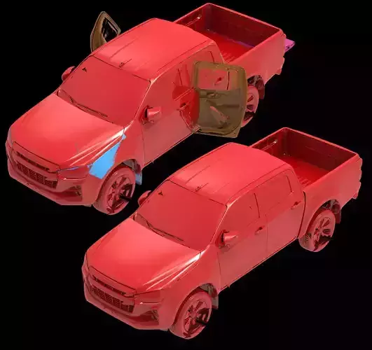 Isuzu D-Max DC EU 2020 Series Native multiple 3D Scan 3D model