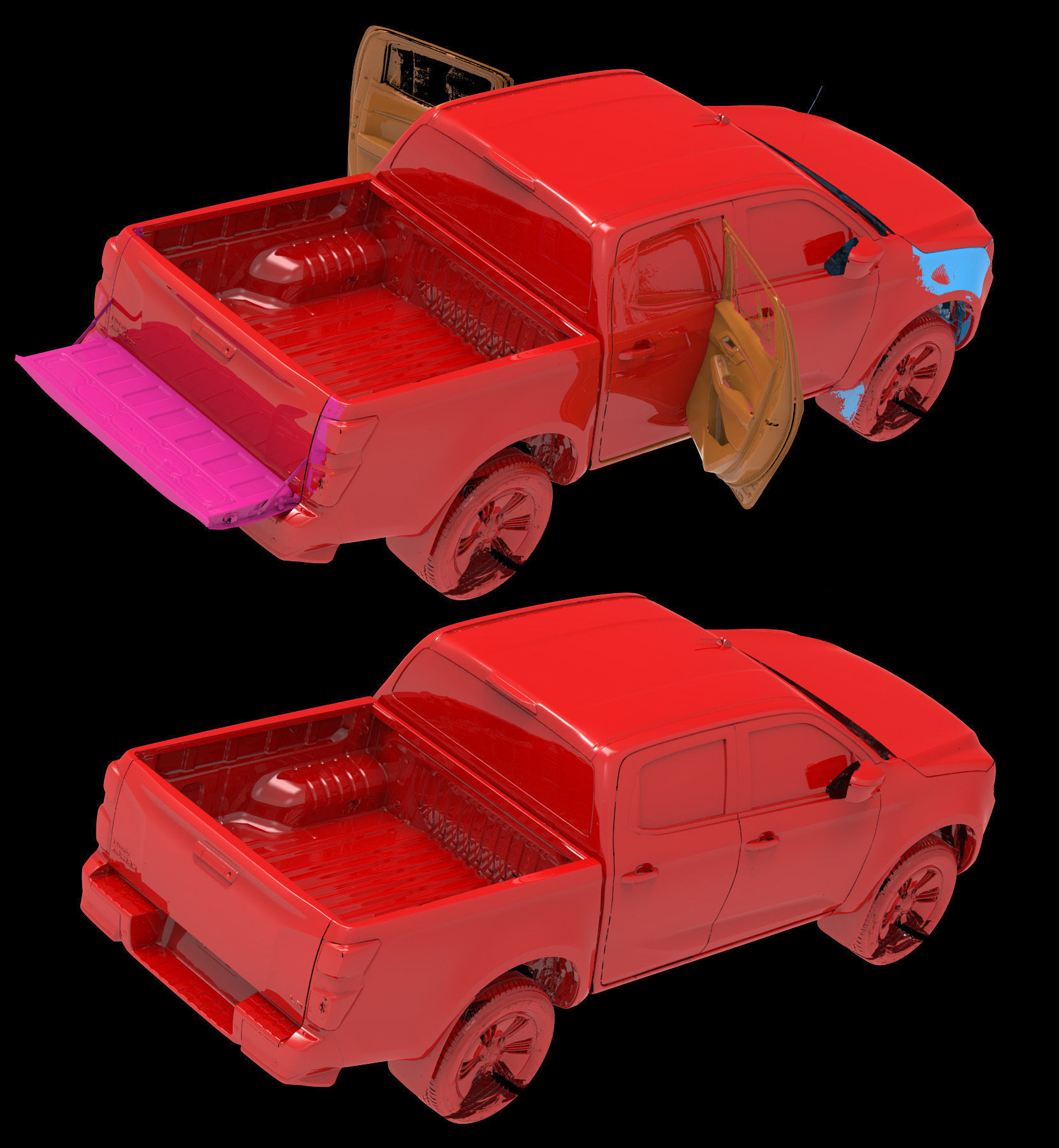 Isuzu D-Max DC EU 2020 Series Native multiple 3D Scan 3D model_1