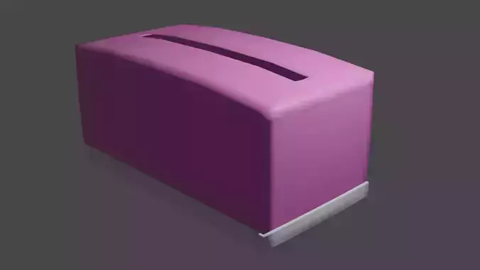 Tissue box 3d model low poly