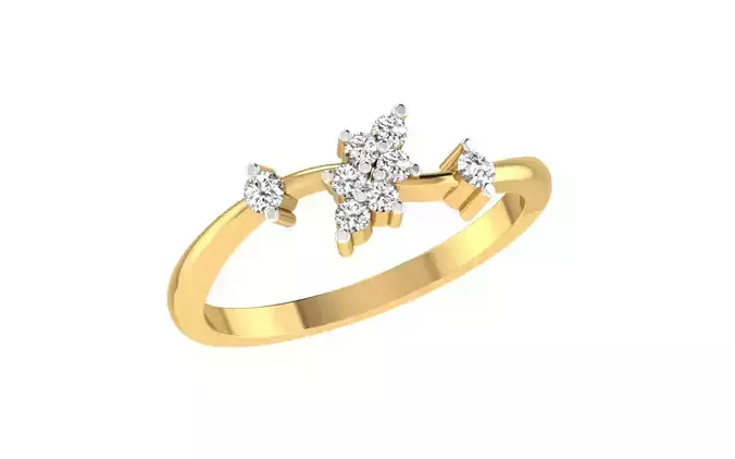 Solitaire Women Engagement Bypass Rings