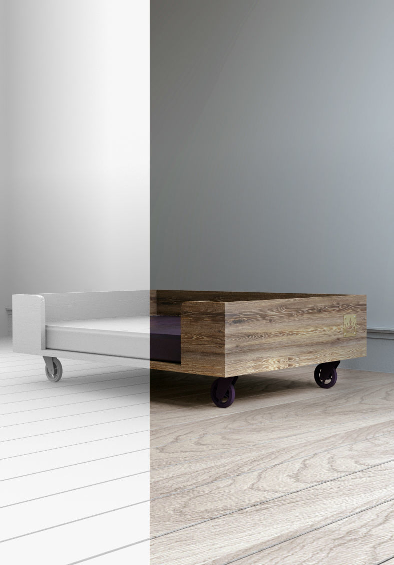 Pet Bed Low-poly 3D model_2