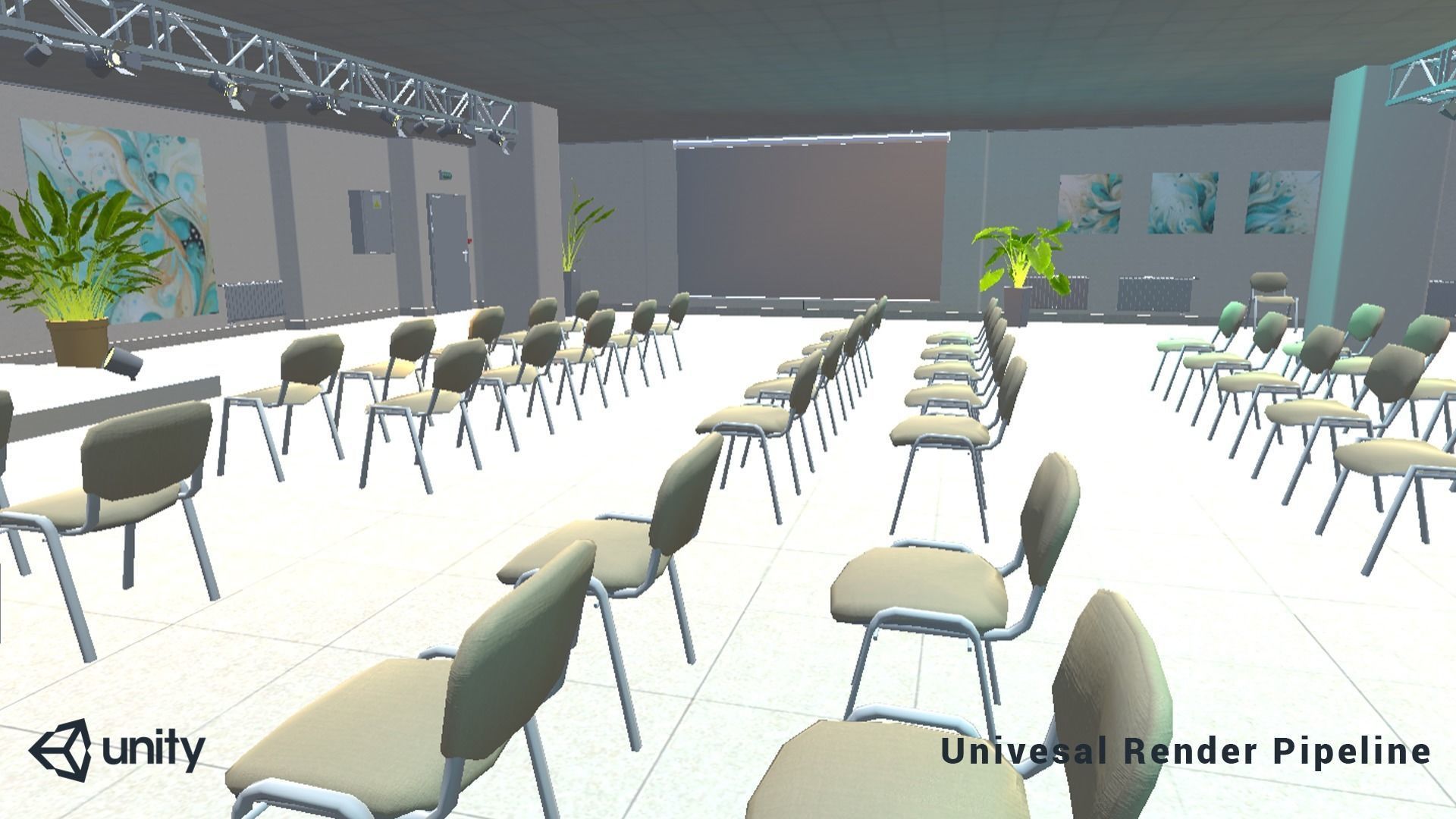 Conference Room 01 Unity Asset Low-poly 3D model_6