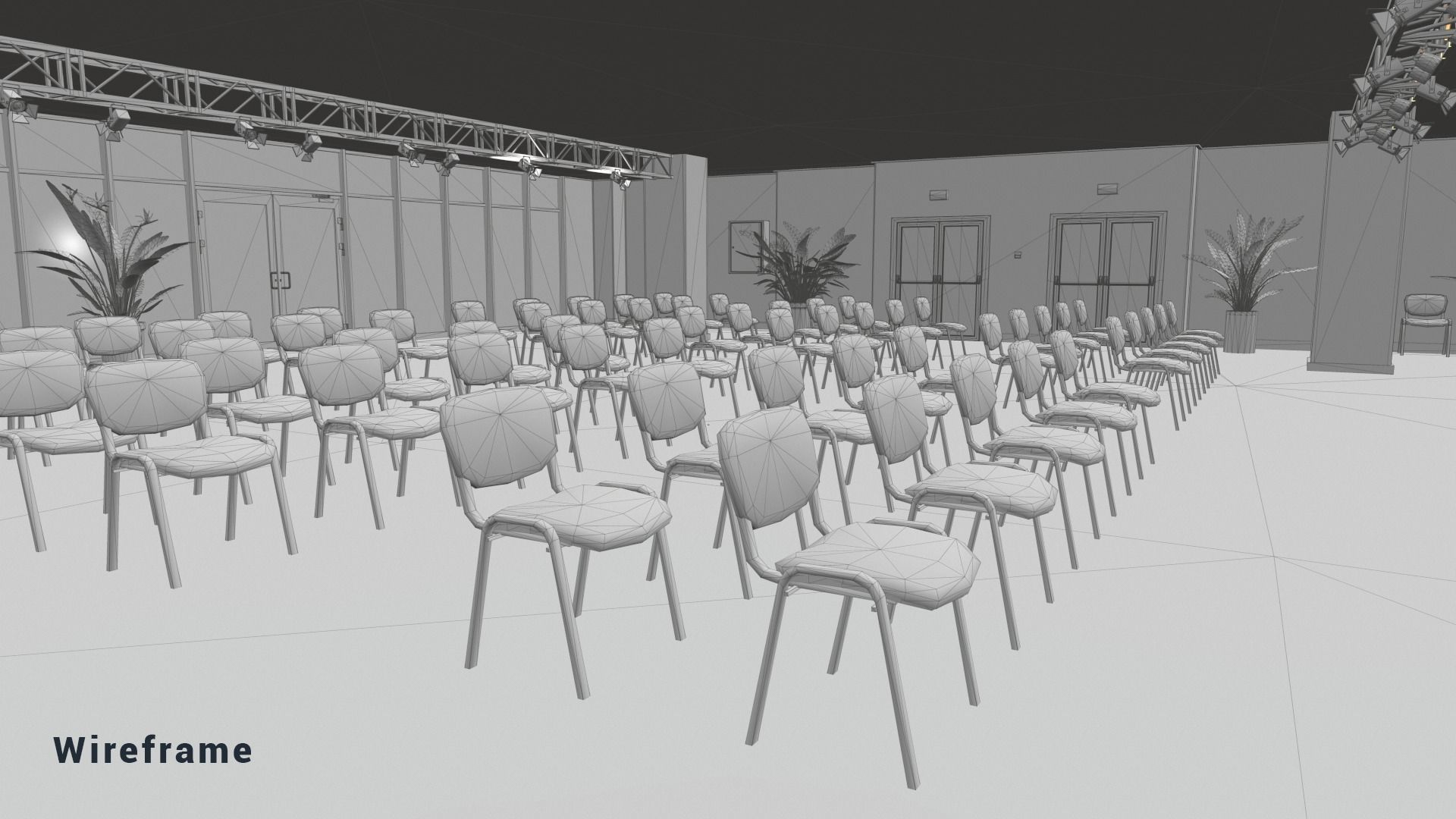 Conference Room 01 Unity Asset Low-poly 3D model_8