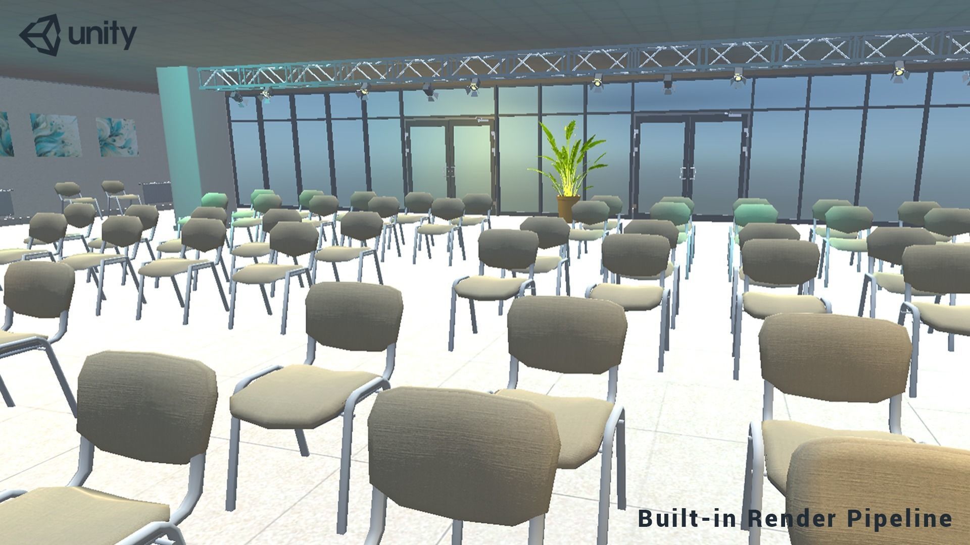Conference Room 01 Unity Asset Low-poly 3D model_4