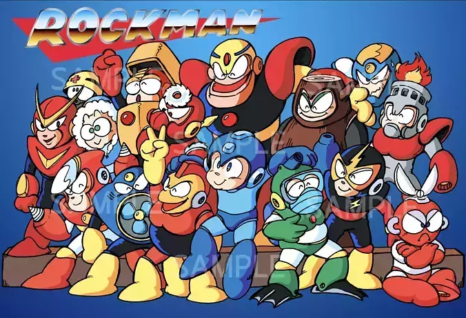Rockman and Friend Megaman poster 3D model