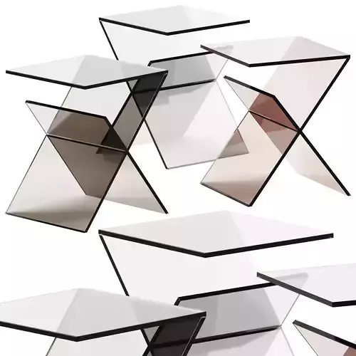 MISTER X Glass Side Table Design by MIRELA HERBST