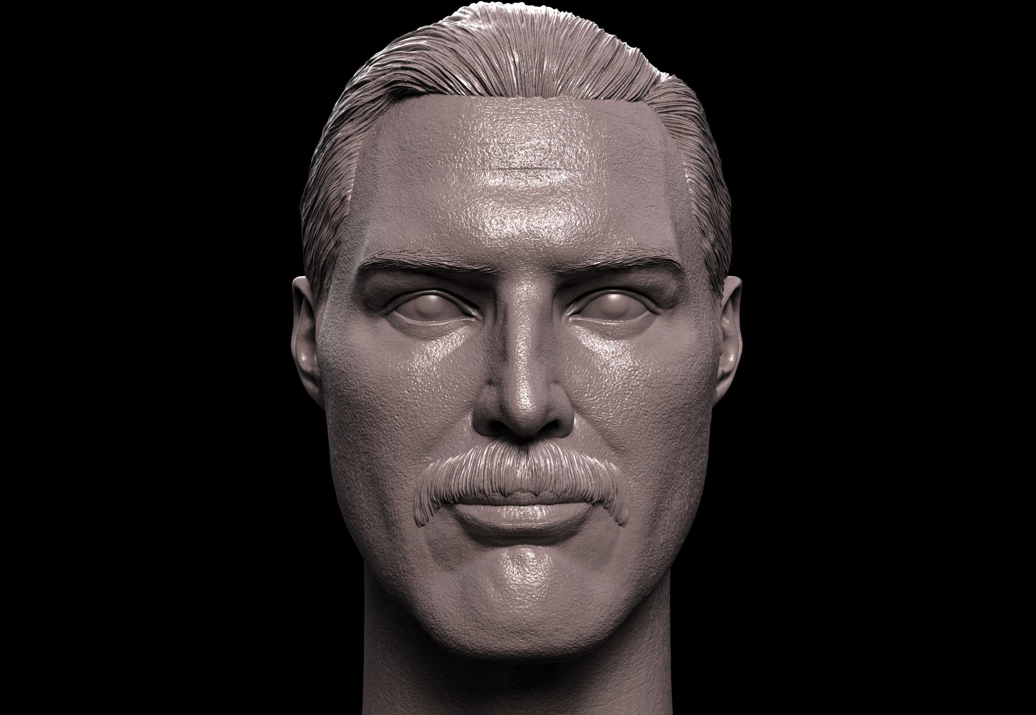 Freddie Mercury Head 3D print model_1