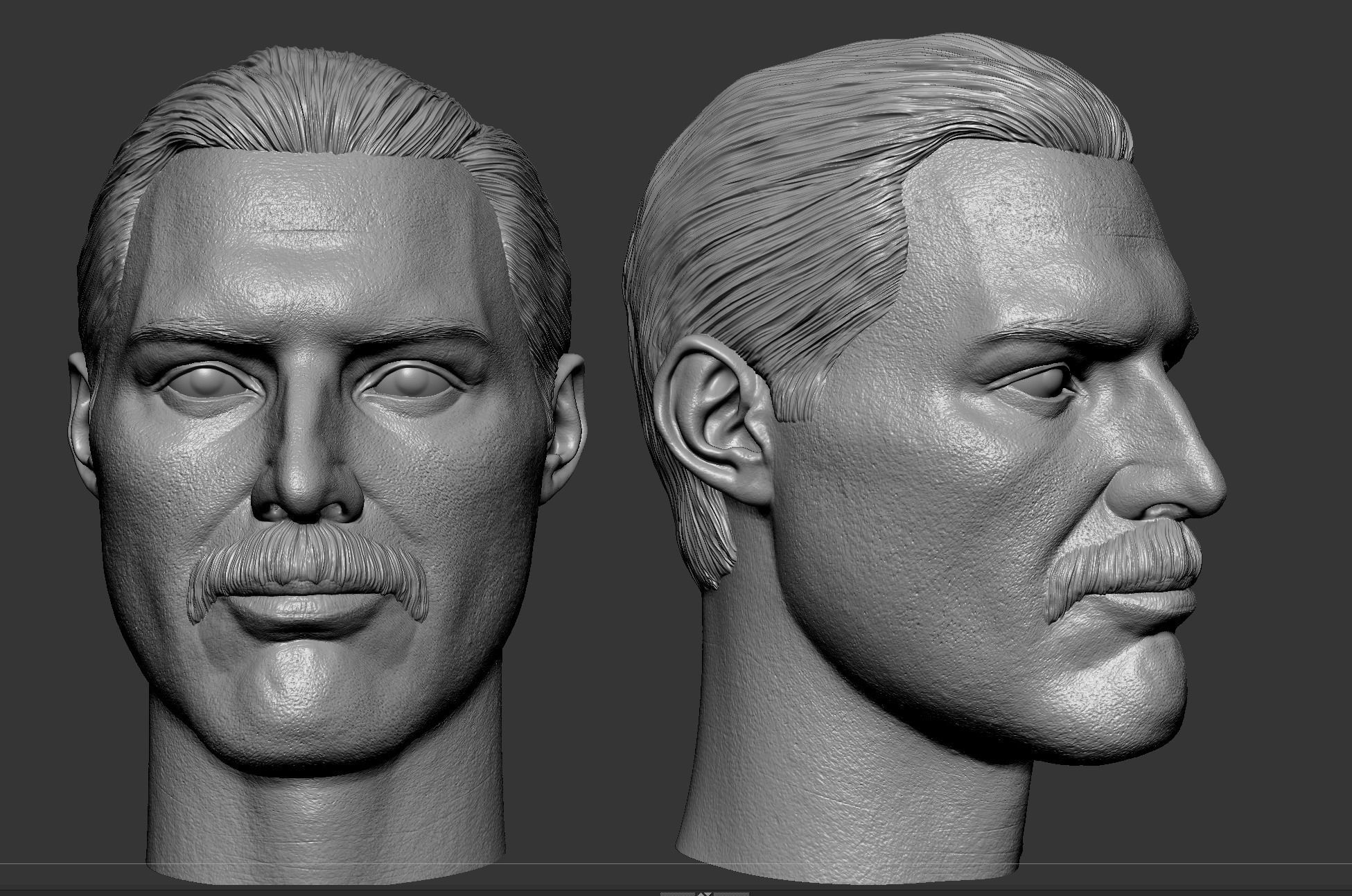 Freddie Mercury Head 3D print model_4