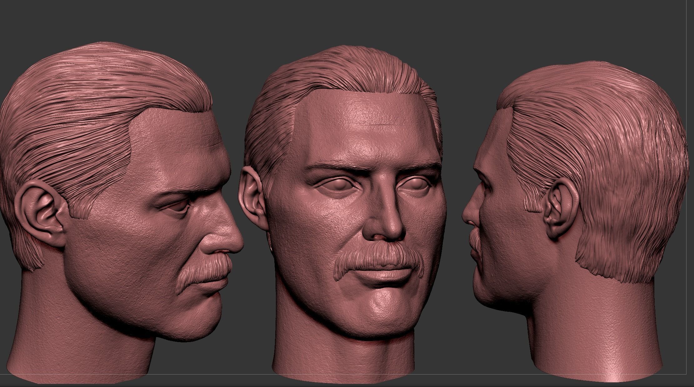 Freddie Mercury Head 3D print model_11