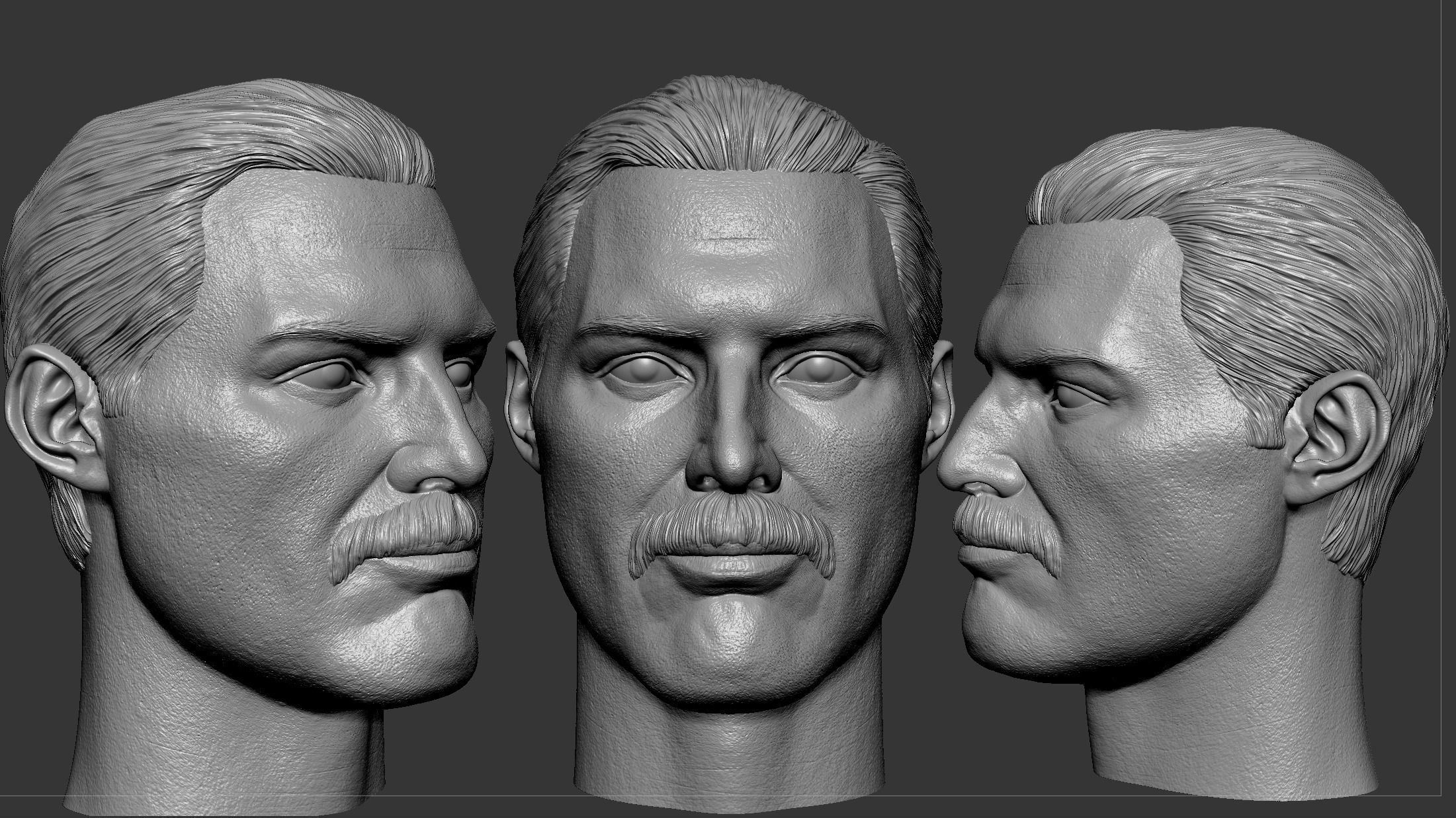 Freddie Mercury Head 3D print model_7