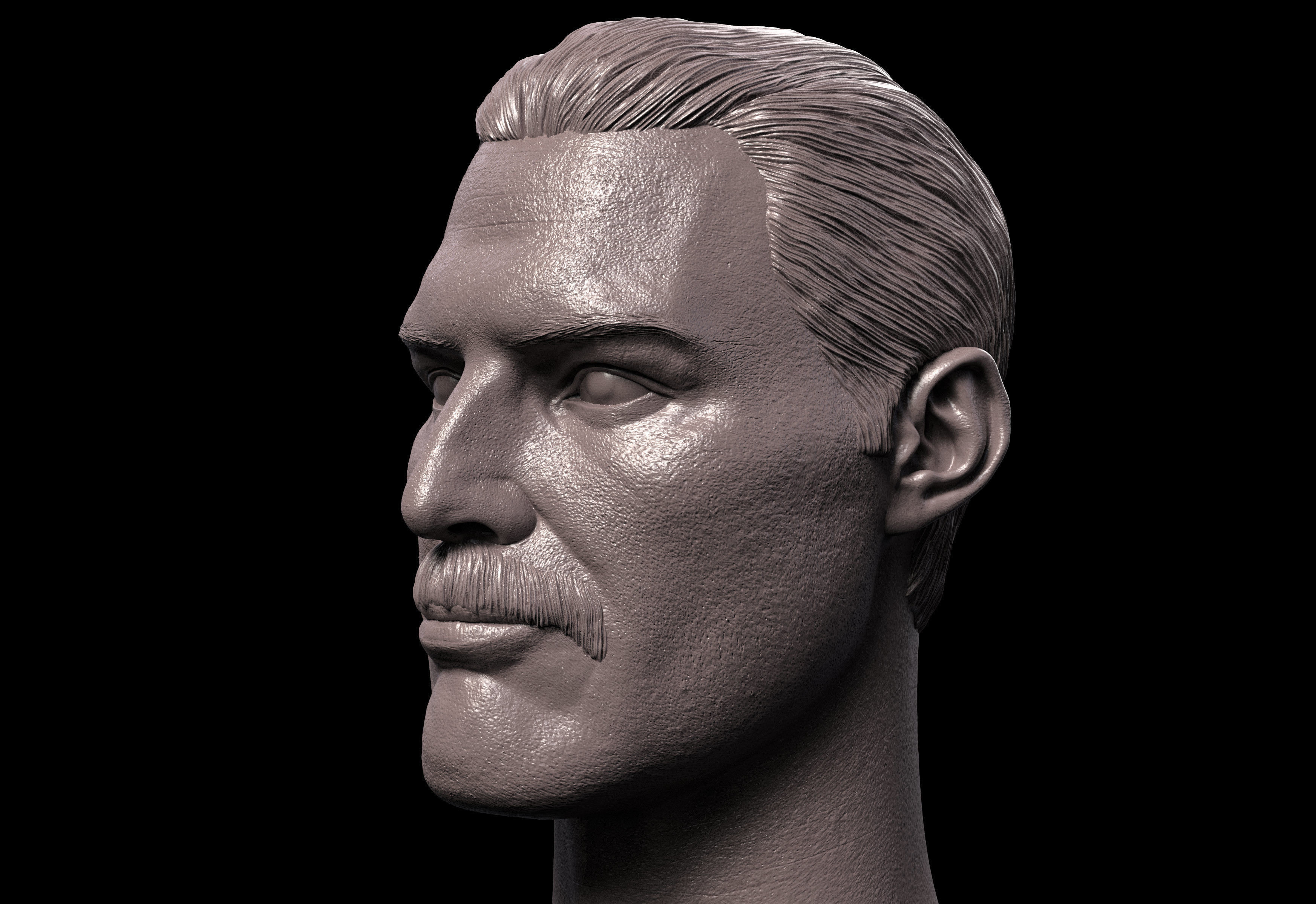 Freddie Mercury Head 3D print model_2