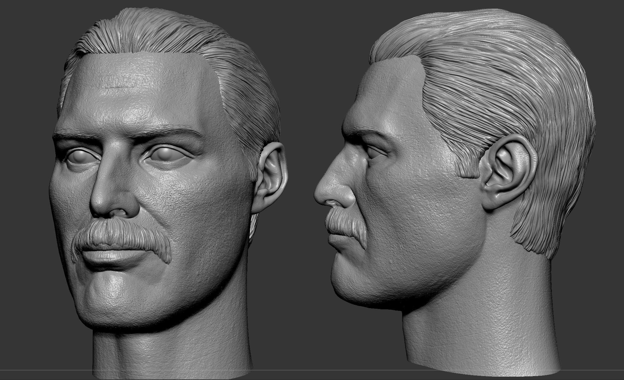 Freddie Mercury Head 3D print model_8