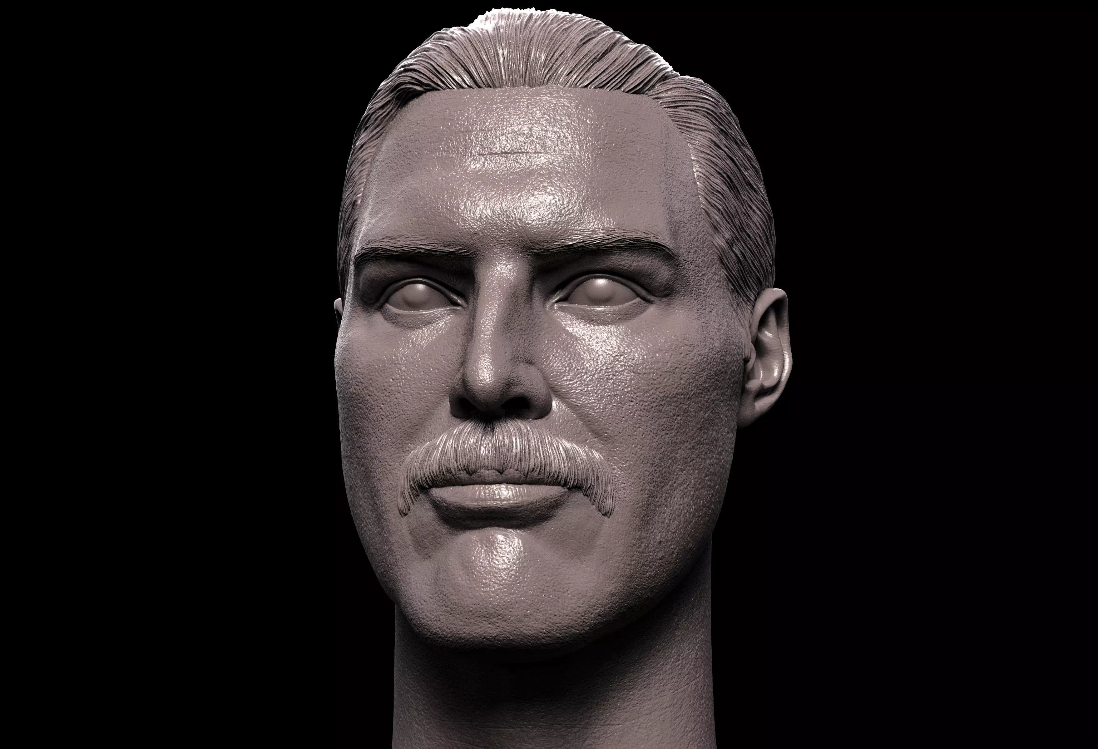 Freddie Mercury Head 3D print model_0