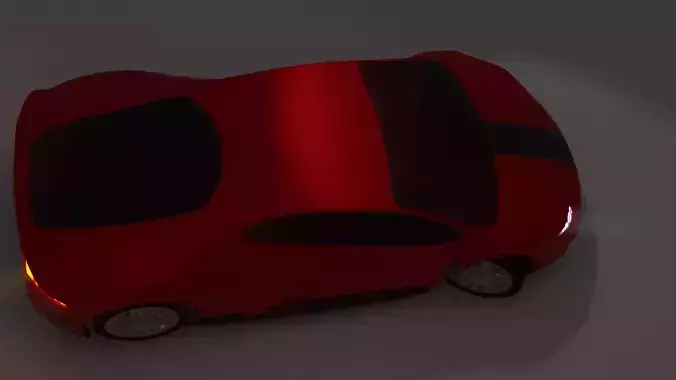 red Car low poly