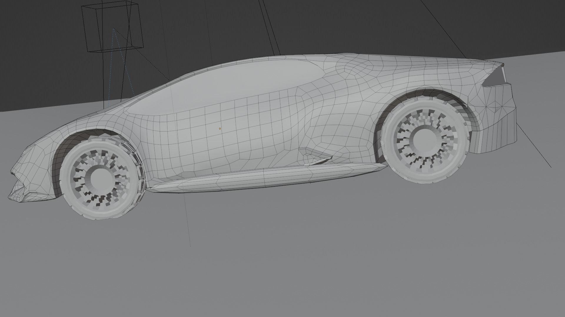 red Car low poly Low-poly 3D model_4