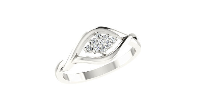 Solitaire Women Engagement Wedding Rings 3D print model