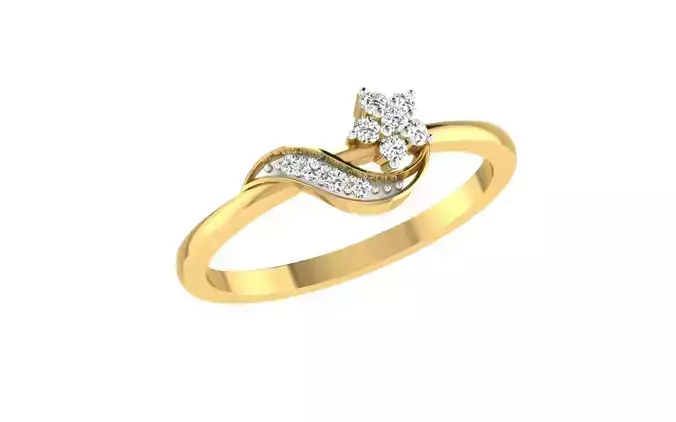 Solitaire Women Engagement Wedding Bypass Rings