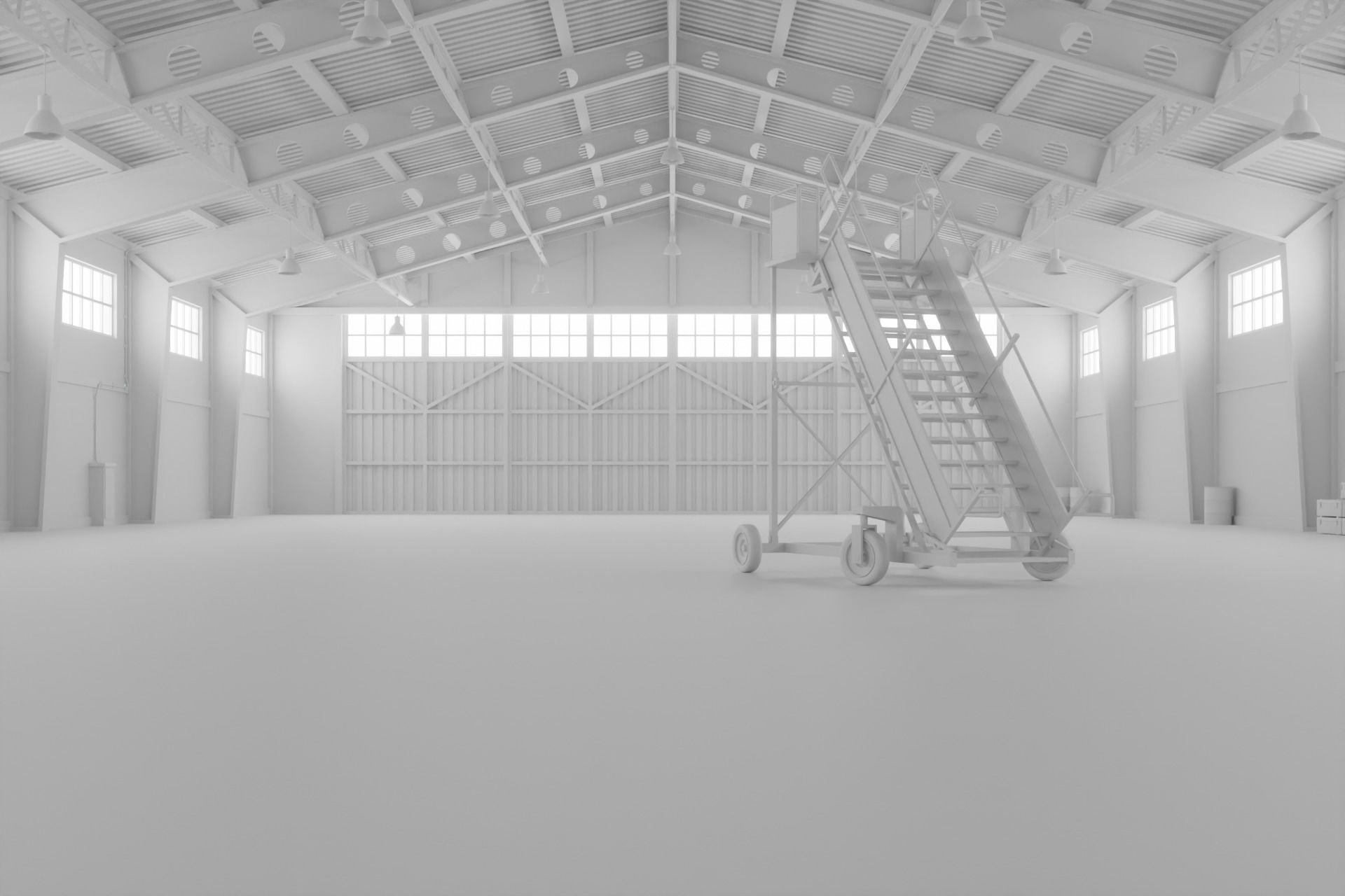 Old hangar 3D model_9