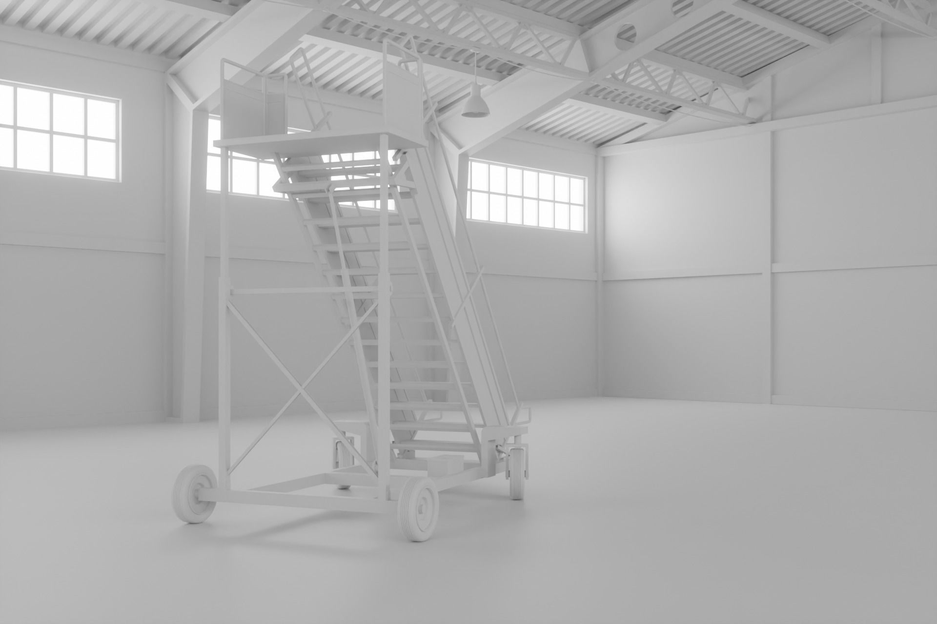 Old hangar 3D model_10