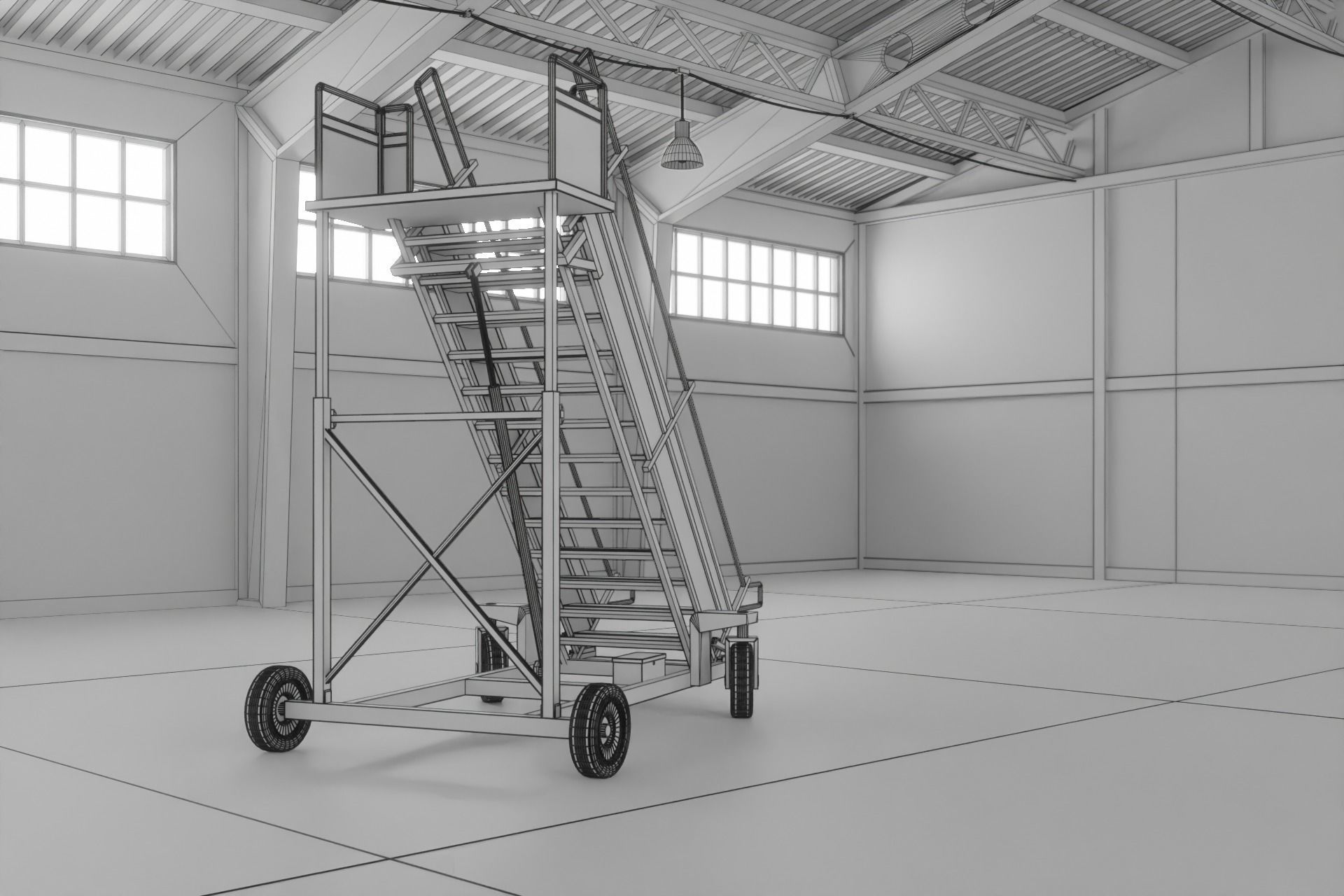 Old hangar 3D model_16