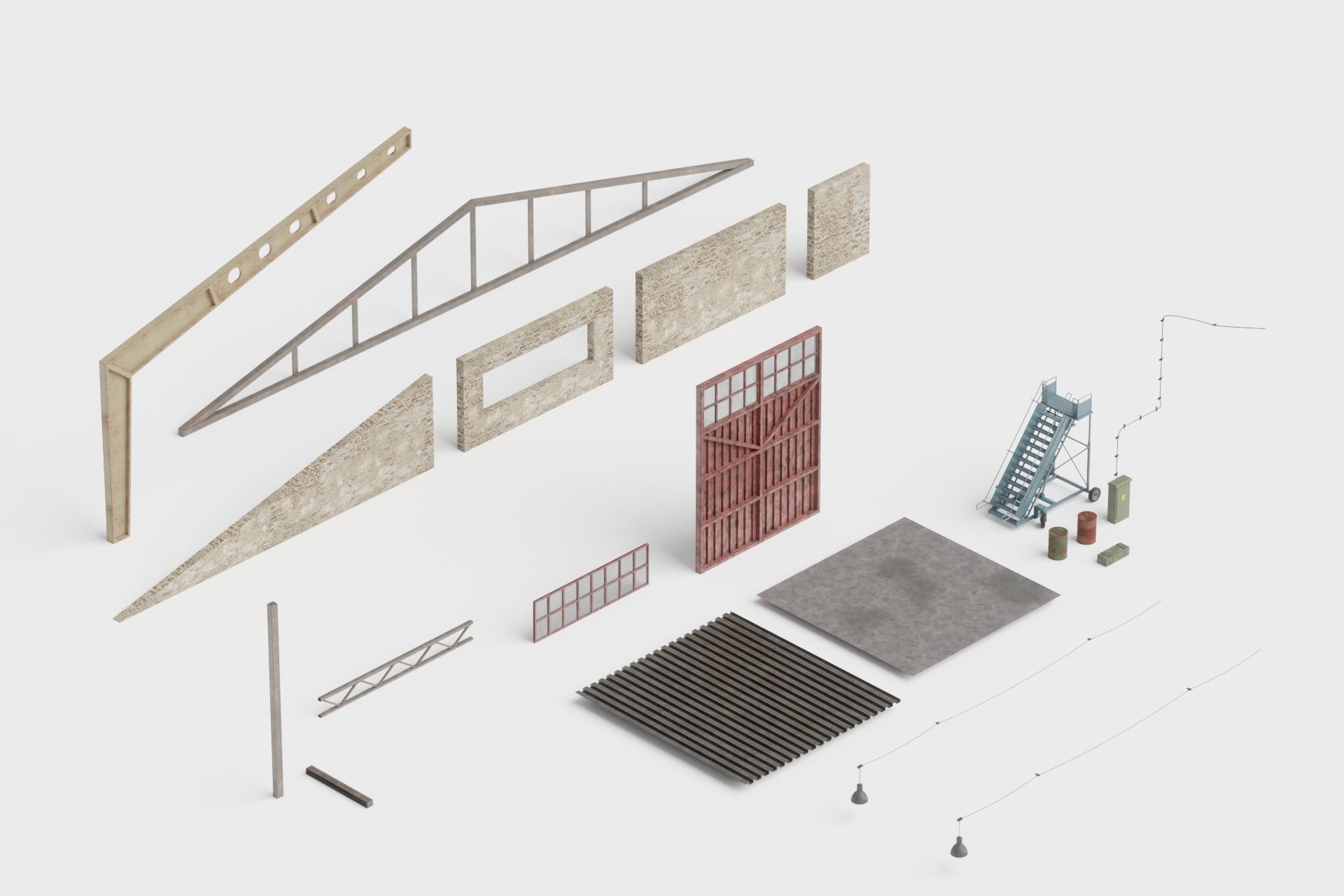 Old hangar 3D model_8