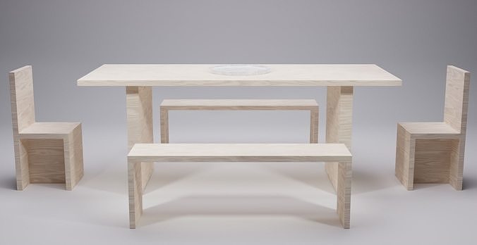 Kitchen minimalistic table Free 3D model
