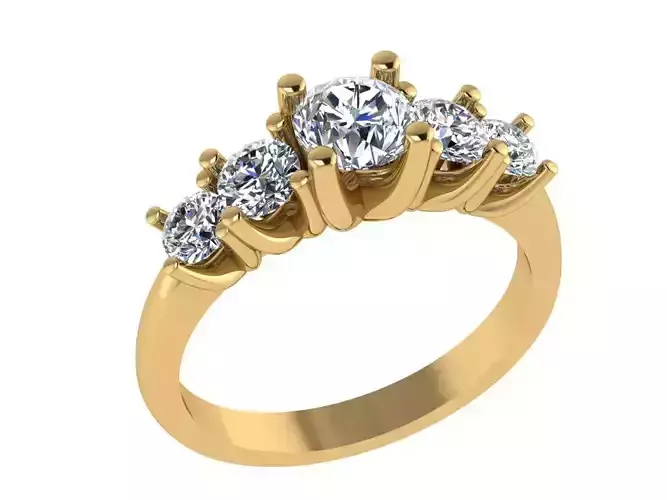 Ring343 diamond engagement ring gold