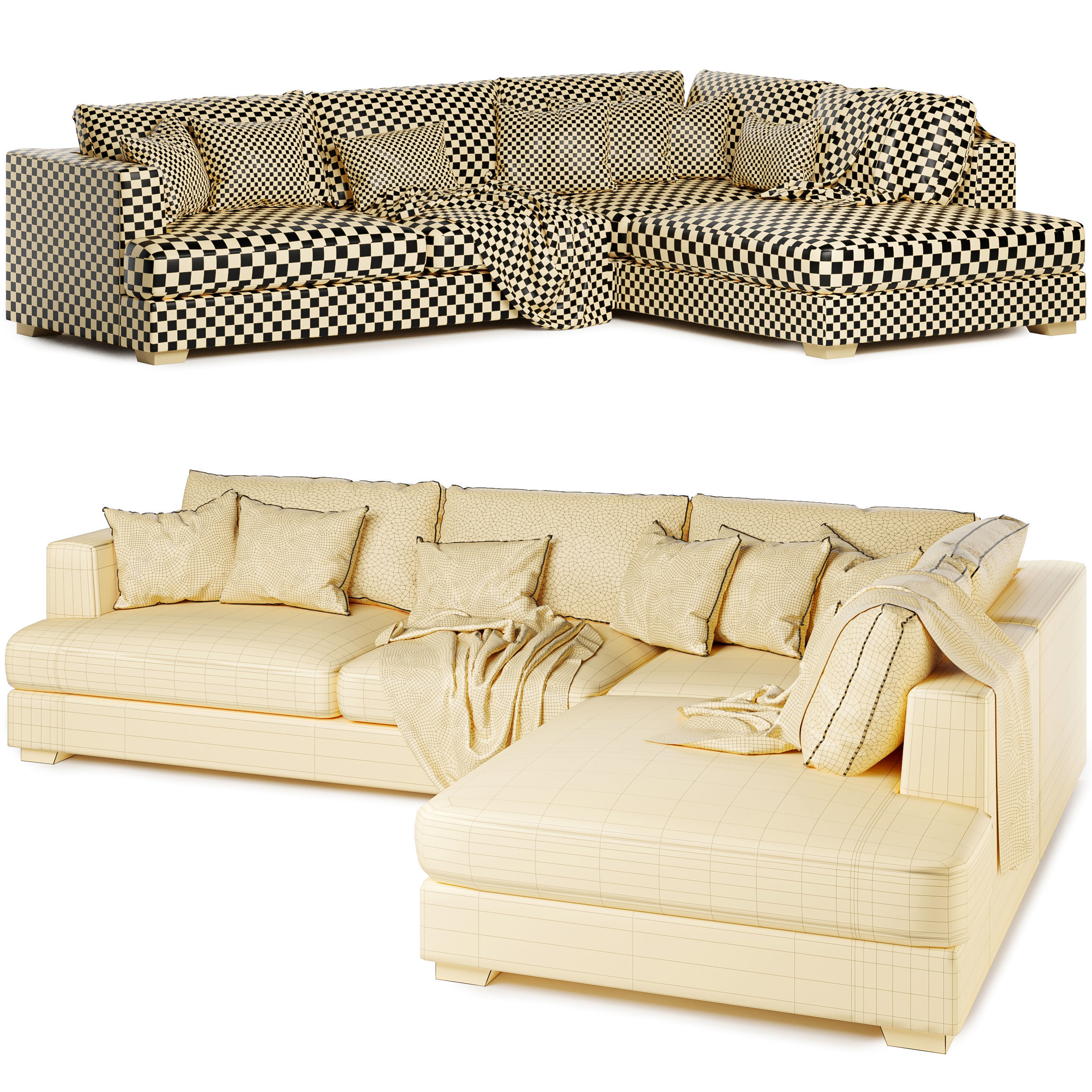 Brandon corner sofa 3D model_3