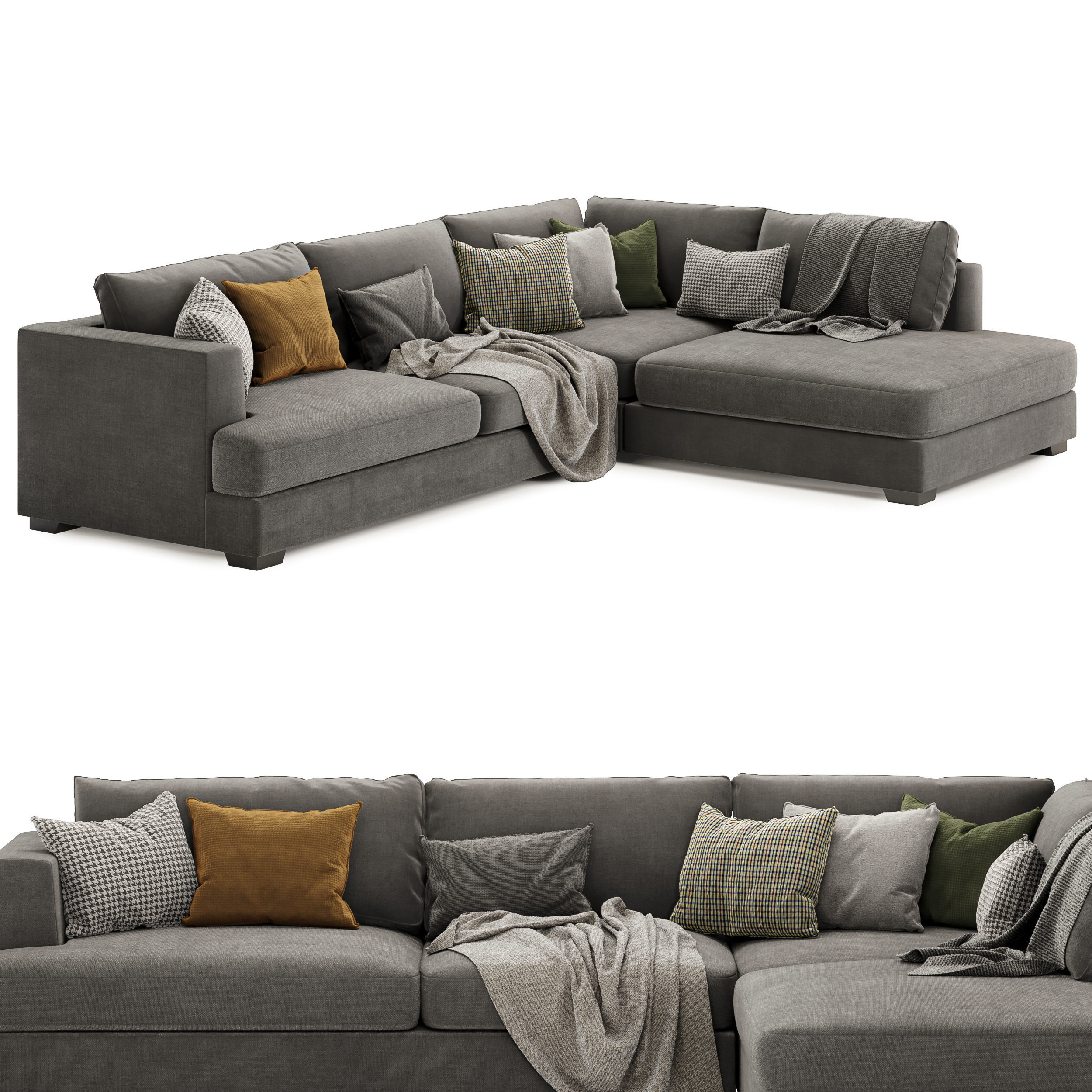 Brandon corner sofa 3D model_2