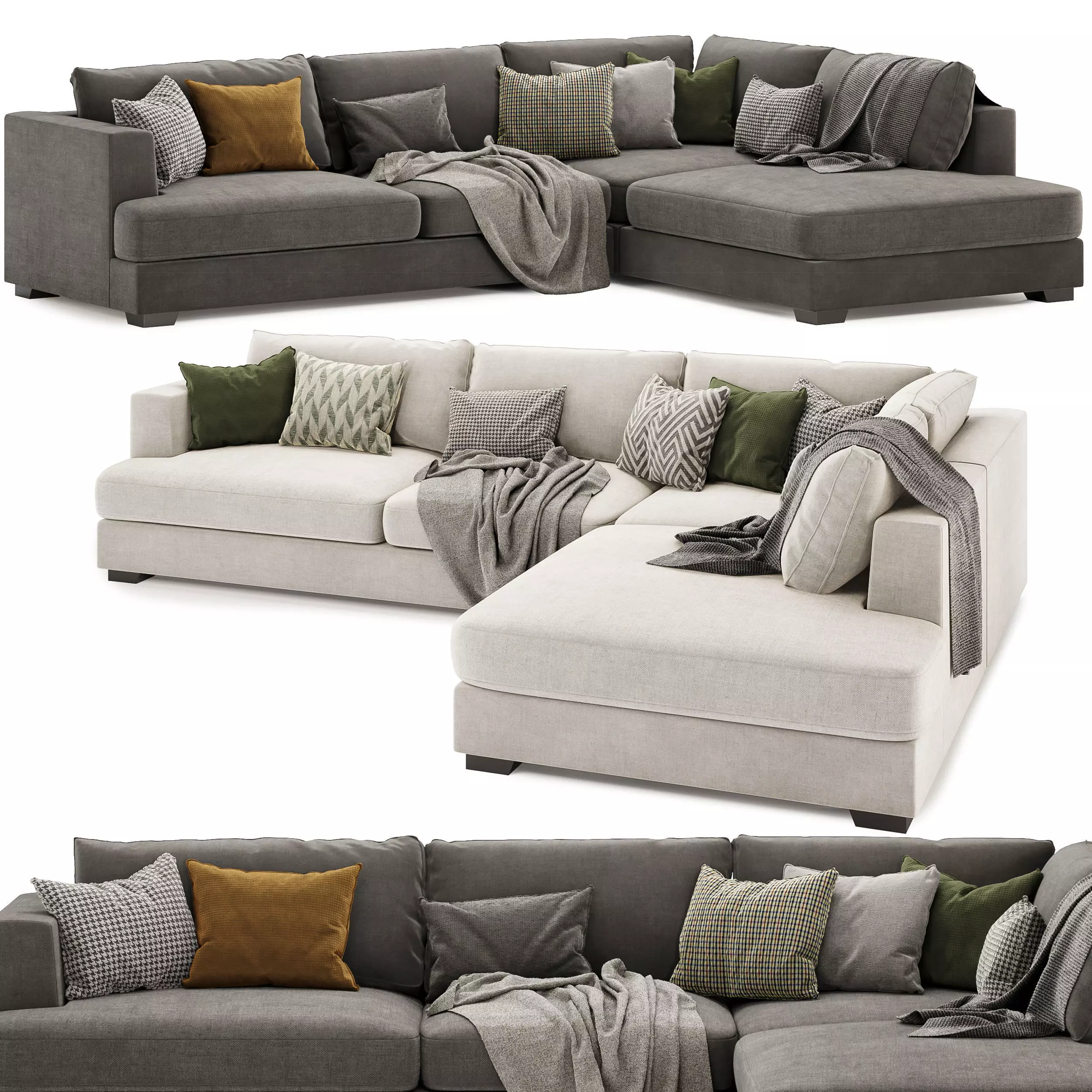 Brandon corner sofa 3D model_0