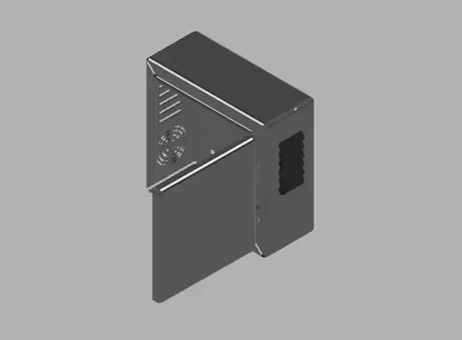 Sheet Metal CPU Casing 3D model