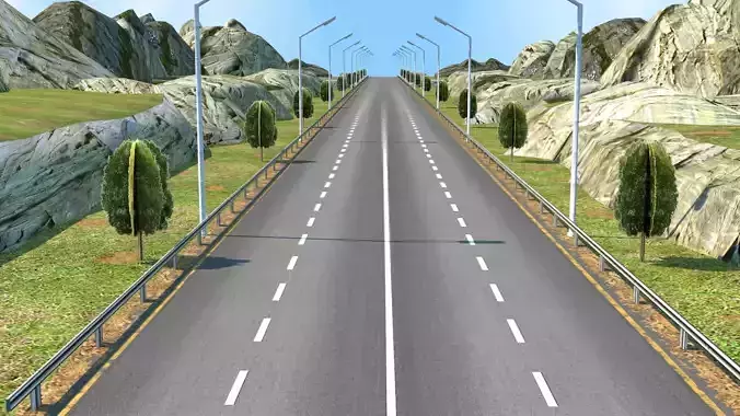 Green Hill Racing Track 3D Model