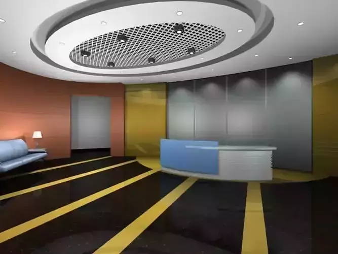Luxury architectural Hall Lobby 3D model