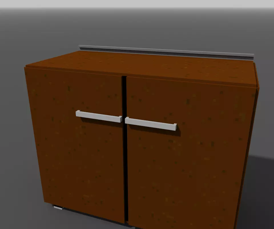 the cabinet is old Low-poly 3D model_0